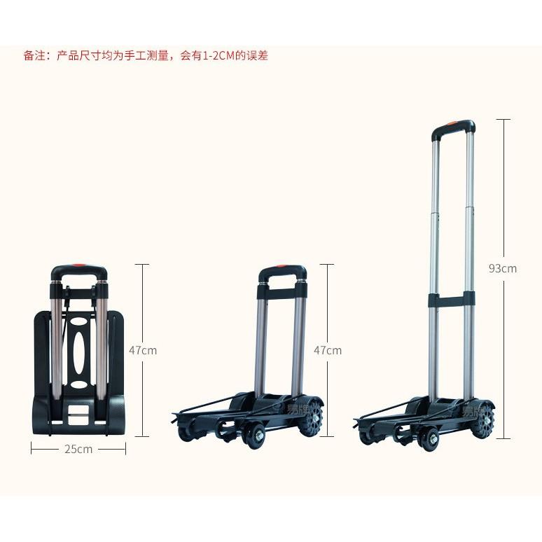 Xe Kéo Hàng Đa Năng Tiện Dụng Có dây chằng Tải Trọng 33kg-XKT02