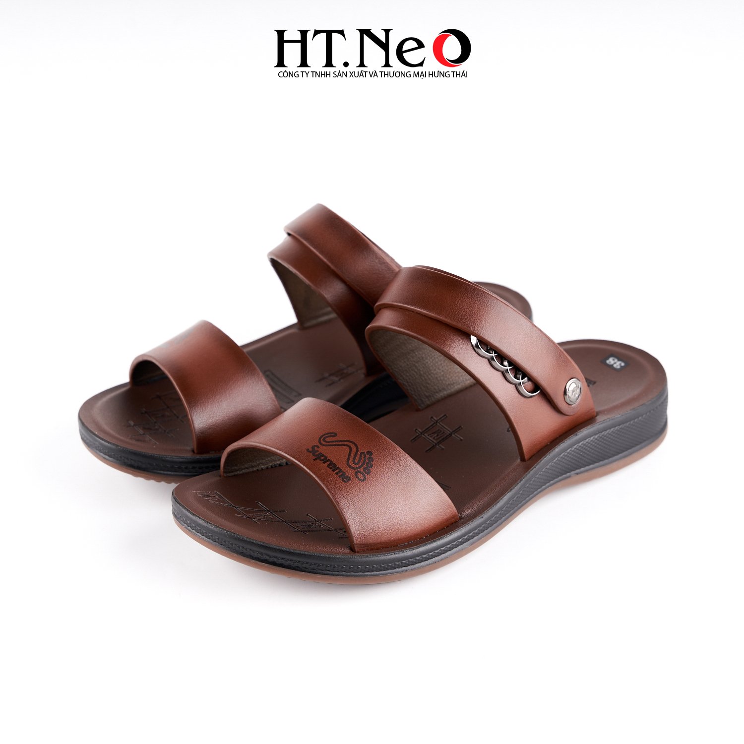 HT NEO Dép sandal nam trung niên Da bò xịn đế kếp siêu bền hàng cao cấp cực đẹp hàng mới , Sandal nam da bò đế cao kếp Thương hiệu giày da uy tín hàng đầu Hà Nội SD160