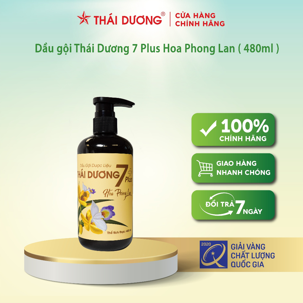 Dầu Gội Dược Liệu Thái Dương 7Plus (Chai 480ml)