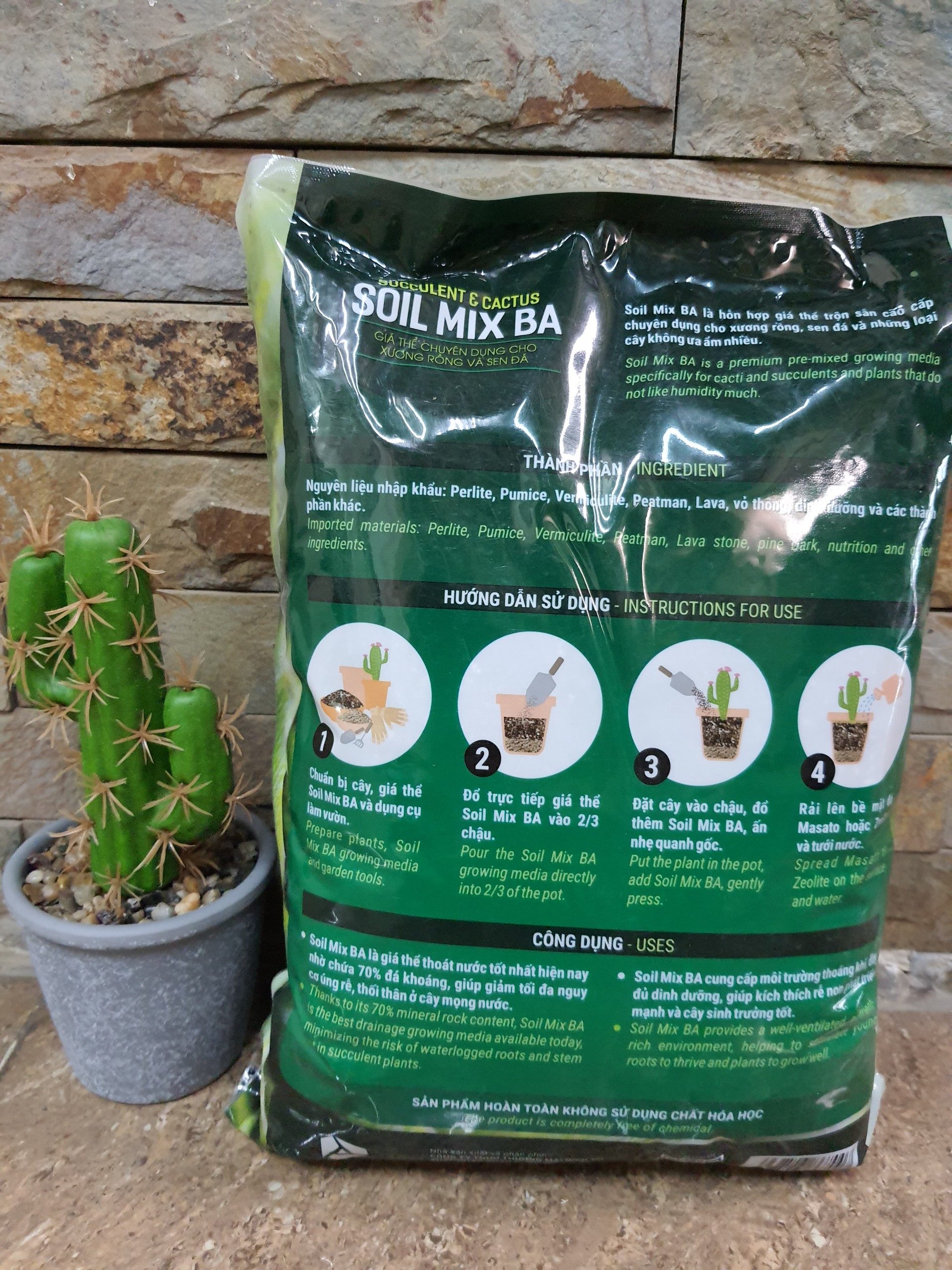 Soil Mix | Bao nhỏ, 6,5 lít - Giá thể, đất trồng sen đá, xươn rồng  | Giá rẻ bất ngờ