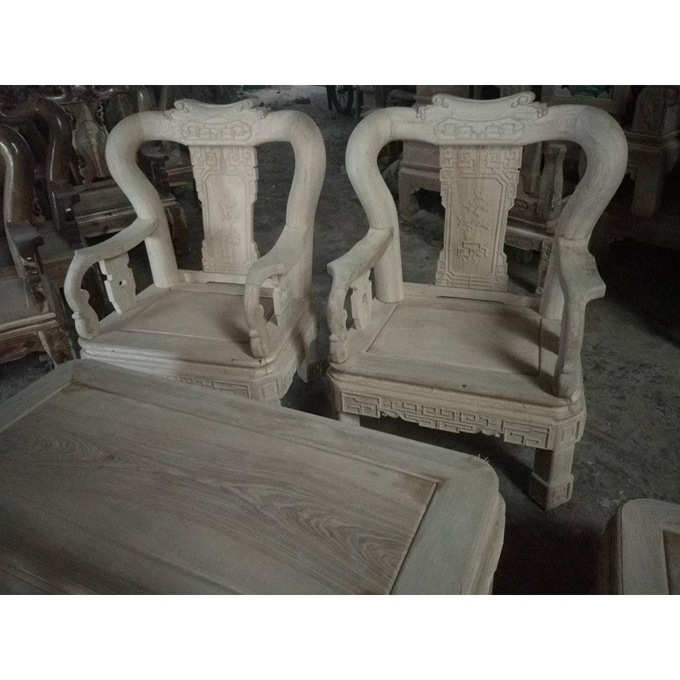 Bộ bàn ghế minh quốc triện gỗ sồi nga