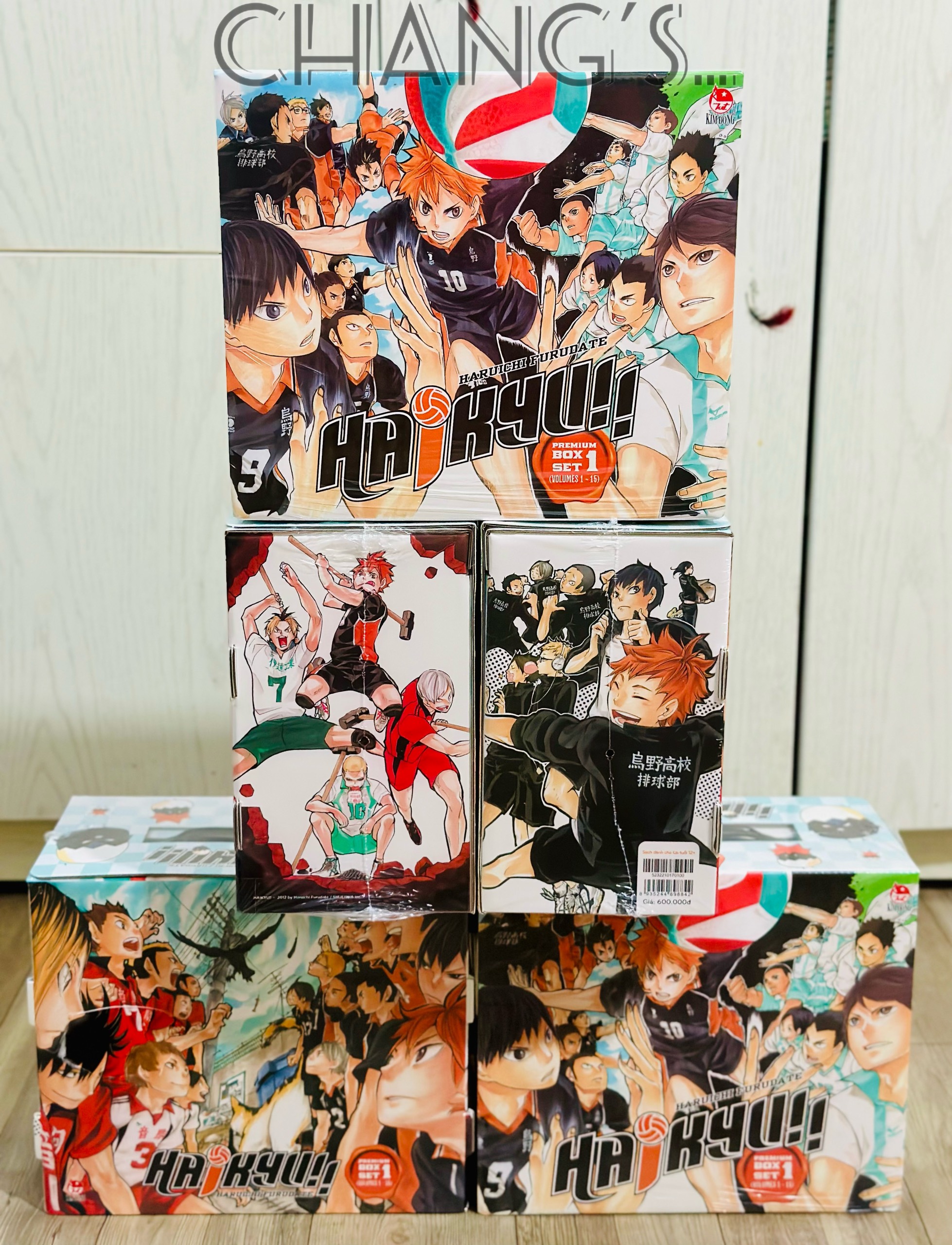 Premium Boxset Haikyu!! full 15 tập - Tặng Kèm Bìa Áo Hiệu Ứng UV + Bìa Áo Hiệu Ứng Metalize