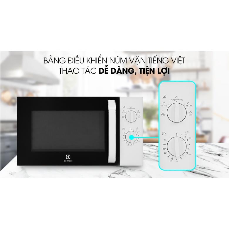 Lò vi sóng cơ Electrolux 23 lít EMM23K18GW, 800 W, có tay cầm - Hàng chính hãng