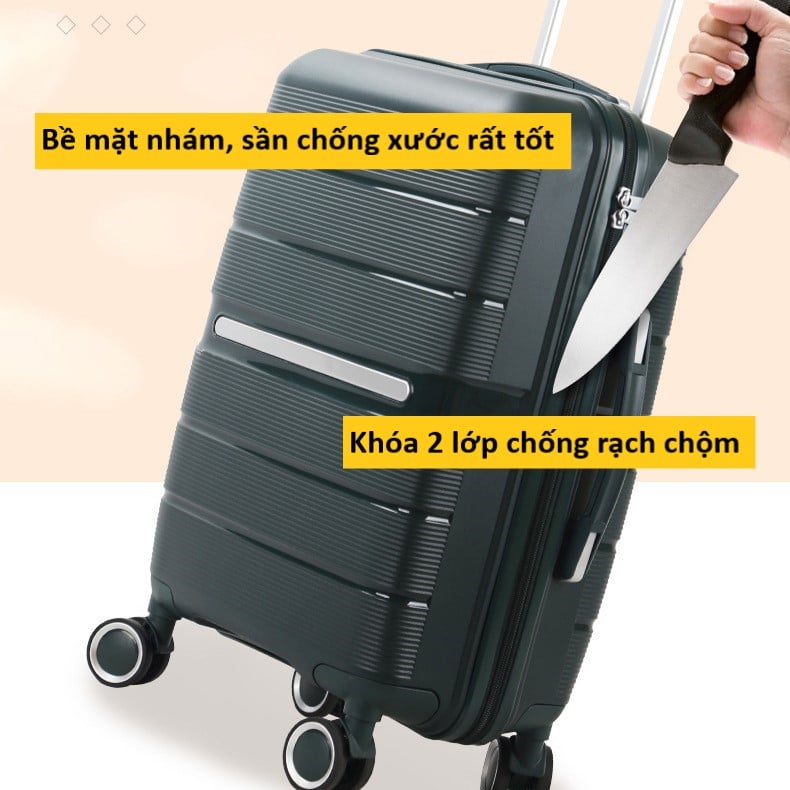 Vali QUẢNG CHÂU Nhựa PP. SIZE 20/24/28 Inch. Mã 1101