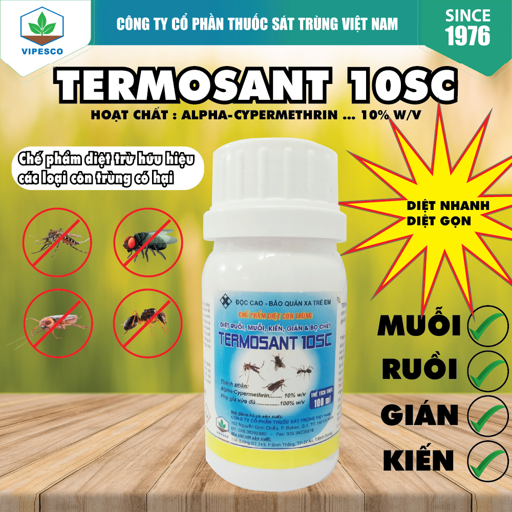 TERMOSANT 10SC (100ml) - DIỆT RUỒI, MUỖI, KIẾN, GIÁN, BỌ CHÉT
