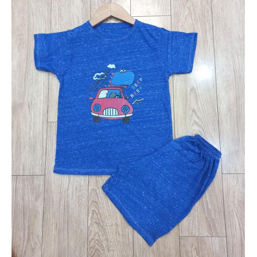 Bộ cộc tay in hình baby shark, hình ô tô cho bé trai Cizi.shop