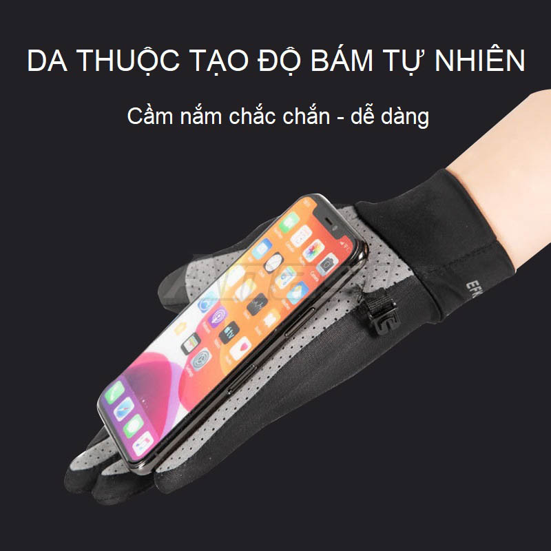 Găng tay lụa băng lót da thuộc thể thao cho nam và nữ Anasi WINDS13 - Chống tia UV