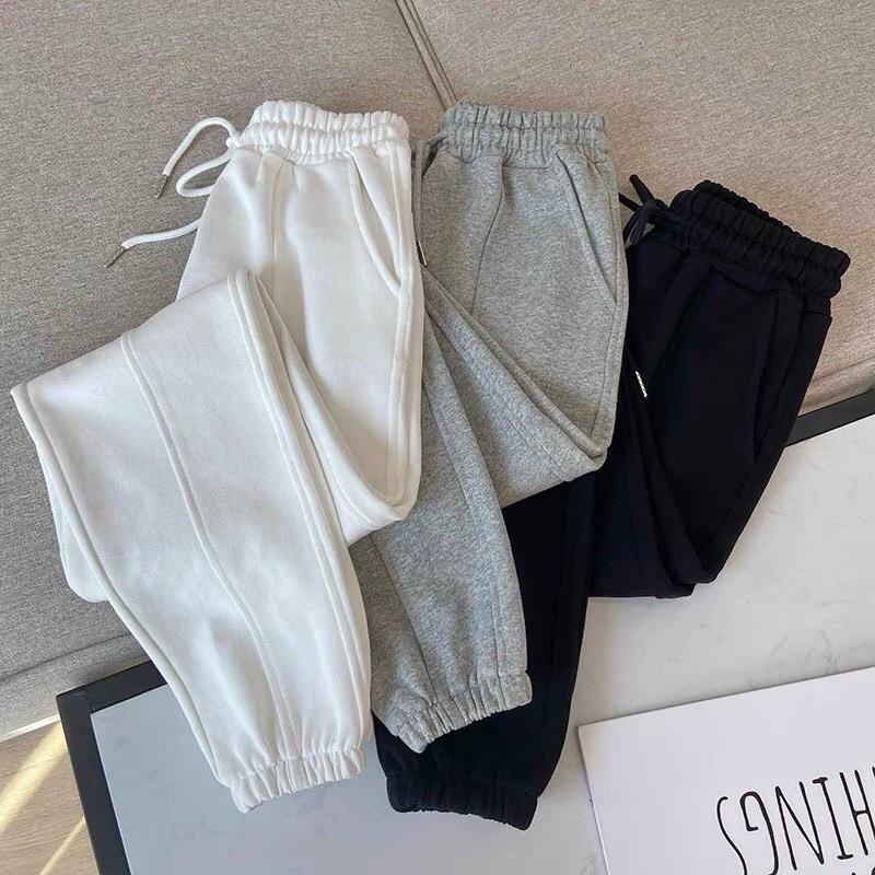 Quần nỉ nữ dánh jogger dây rút cạp đẹp