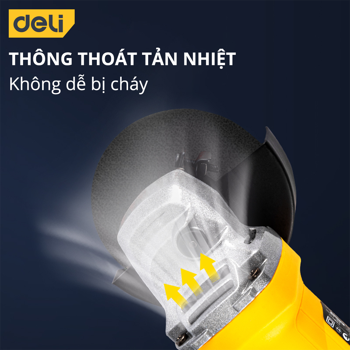 Máy Cắt Cầm Tay Mài Góc Deli Cao Cấp Chính Hãng Chất Lượng Cao - Công Suất 760W - Bảo Hành 12 Tháng - DL6372