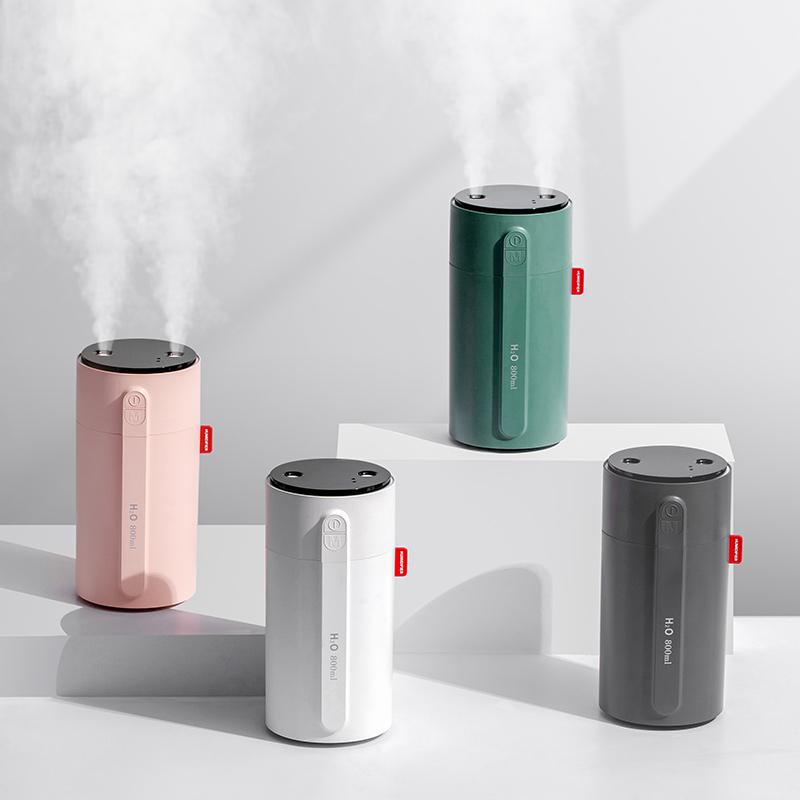 800ML Đôi Xịt Phun Sương Tạo Độ Ẩm Siêu Âm Thông Minh Tay Cảm Ứng Tinh Máy Khuếch Tán Tinh Dầu LED Phun Sương Tạo Máy Tạo Độ Ẩm Không Khí
