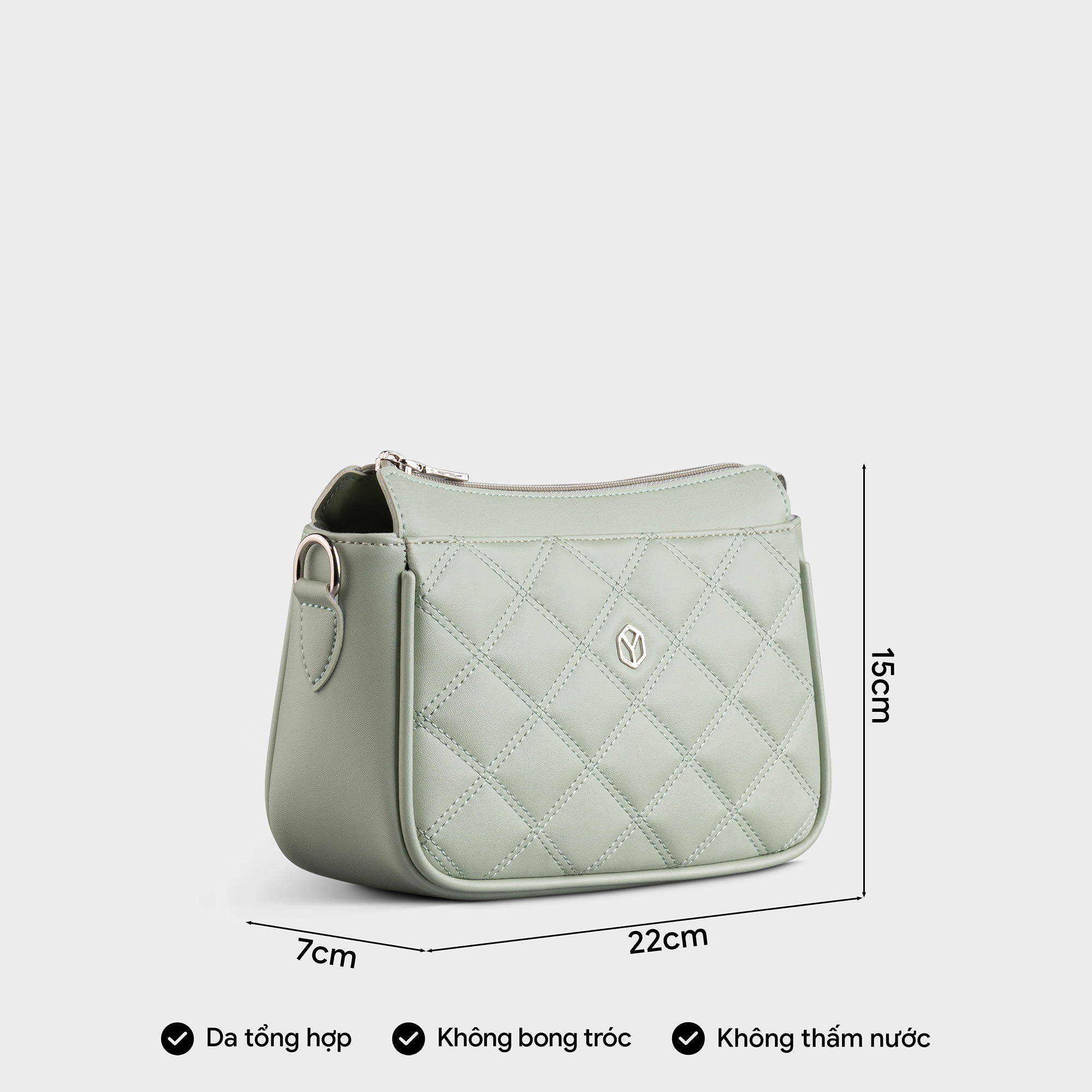 Túi Yuumy ( Thời trang nữ họa tiết trang trí size 22 - Túi đeo chéo da Seasand YN201 )