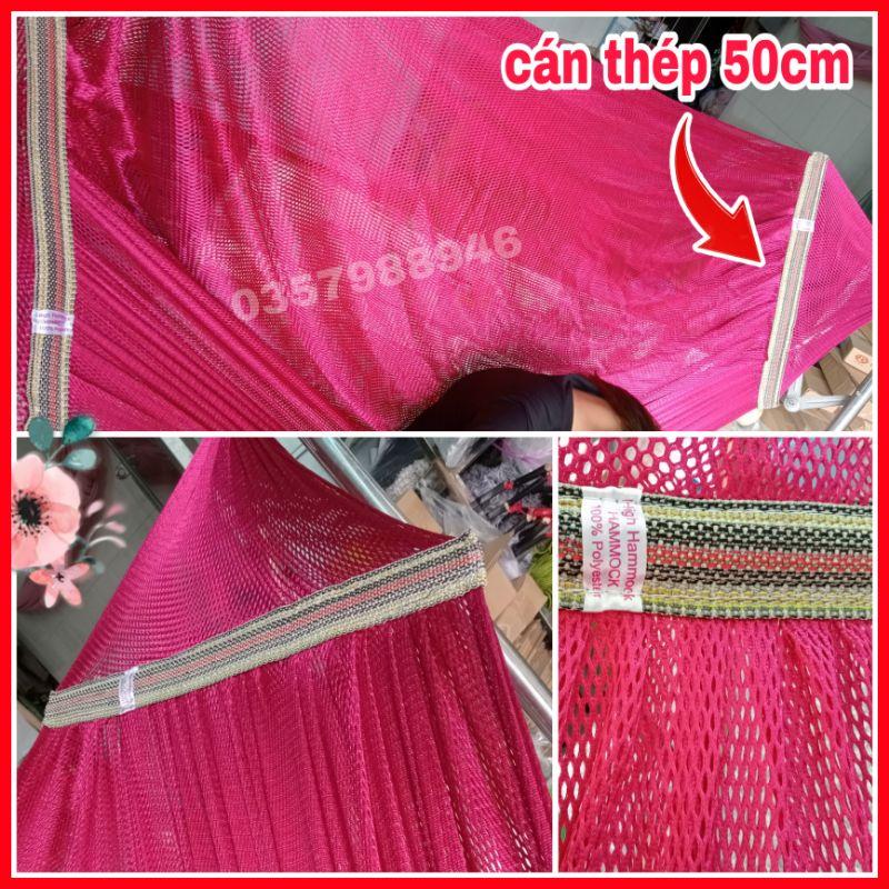 Võng Lưới Cán Thép 50cm, Chất Vải Dày Cao Cấp, Lưới võng xếp 2 lớp