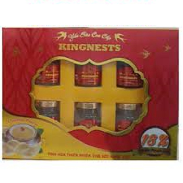 Yến sào đường phèn Kingnest 18% yến hộp 6 lọ x 70ml