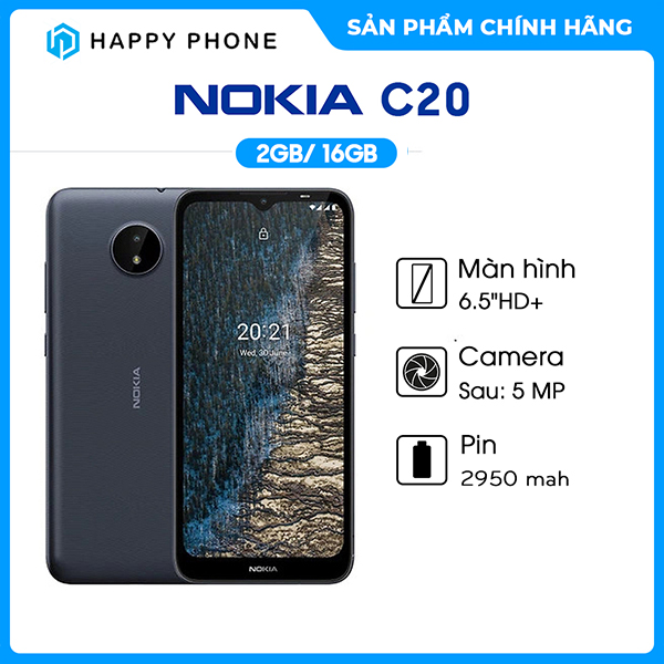 Điện thoại Nokia C20 (2GB/16GB) - Hàng Chính Hãng
