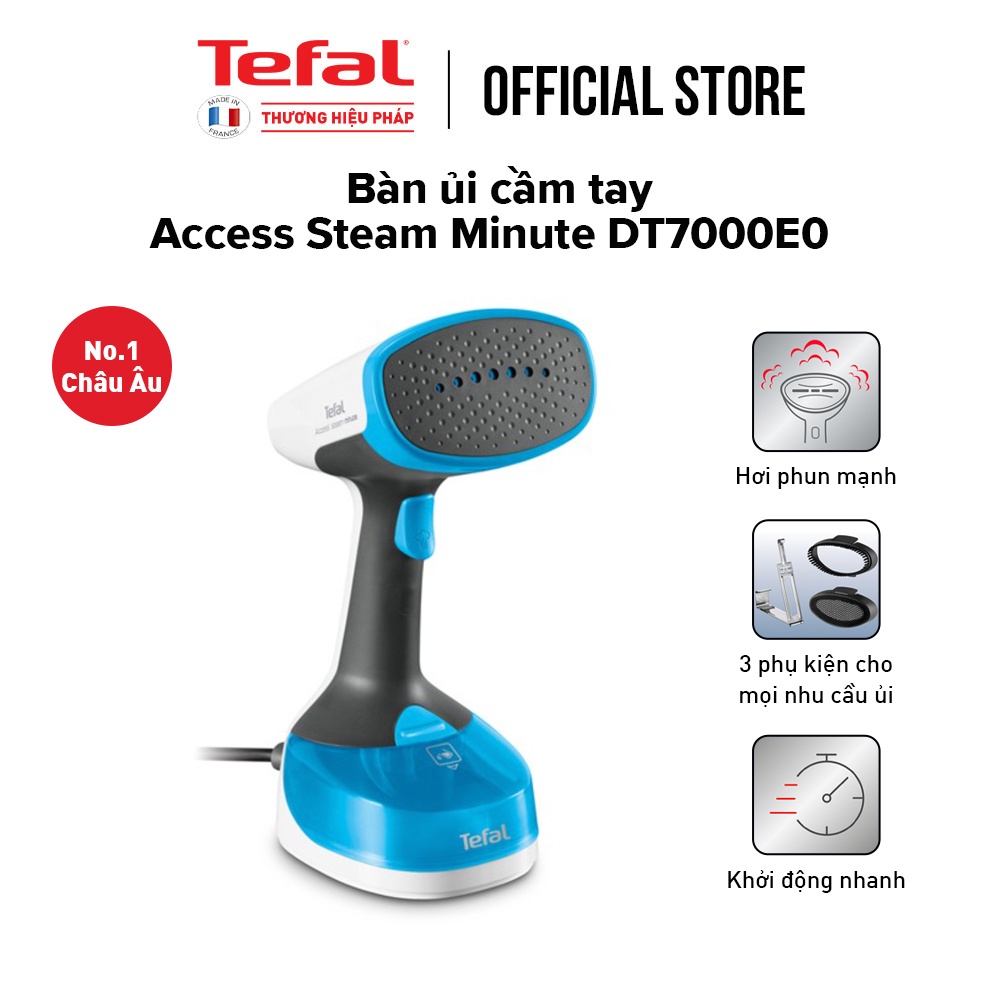 Bàn ủi hơi nước cầm tay tiện lợi Tefal DT7000E0 -1100W- Hàng chính hãng