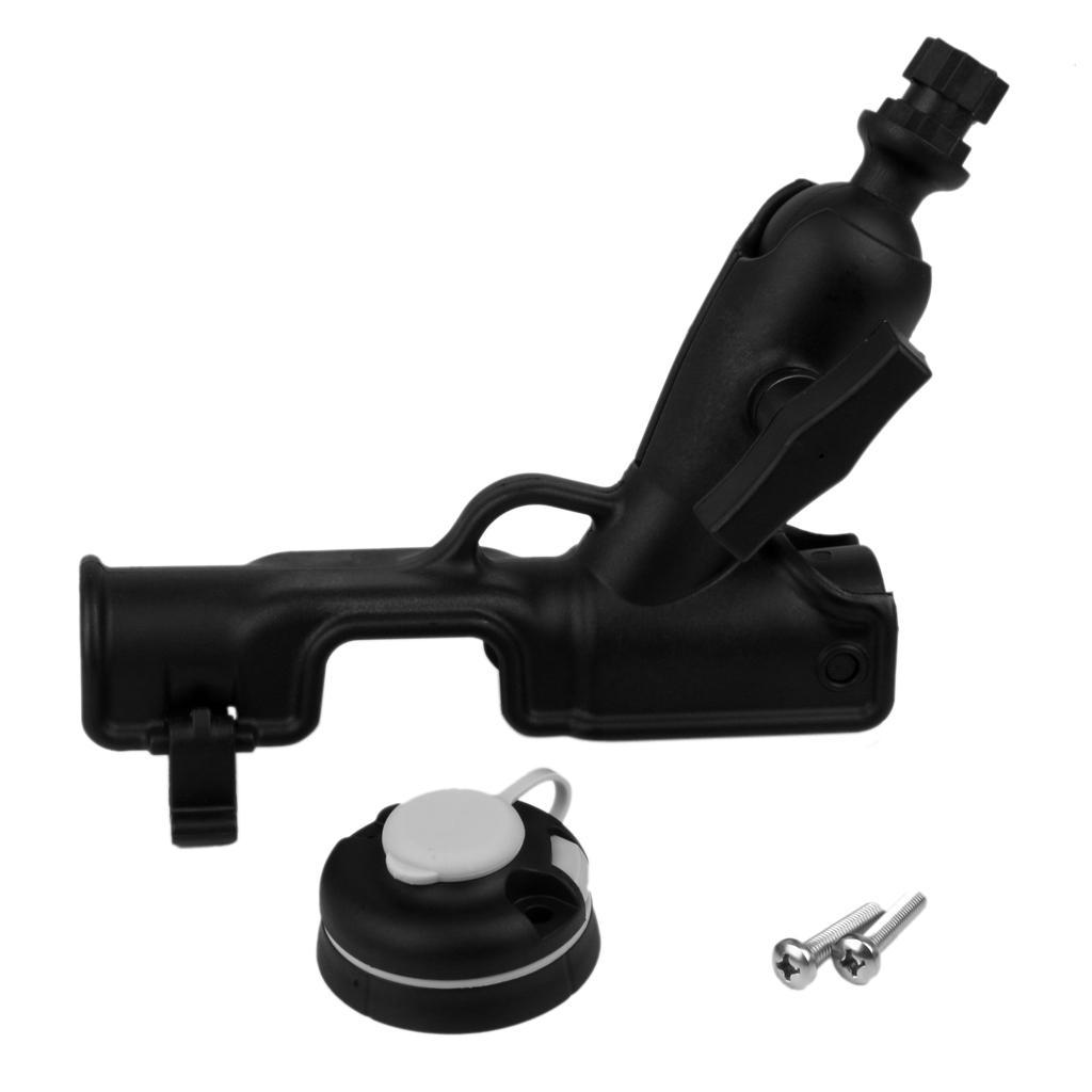 2 Pieces Durable Nylon Fishing Rod Holder Rack Mount Bracket Pole Rest Stand & Base Screws for Kayak Canoe Boat Yacht