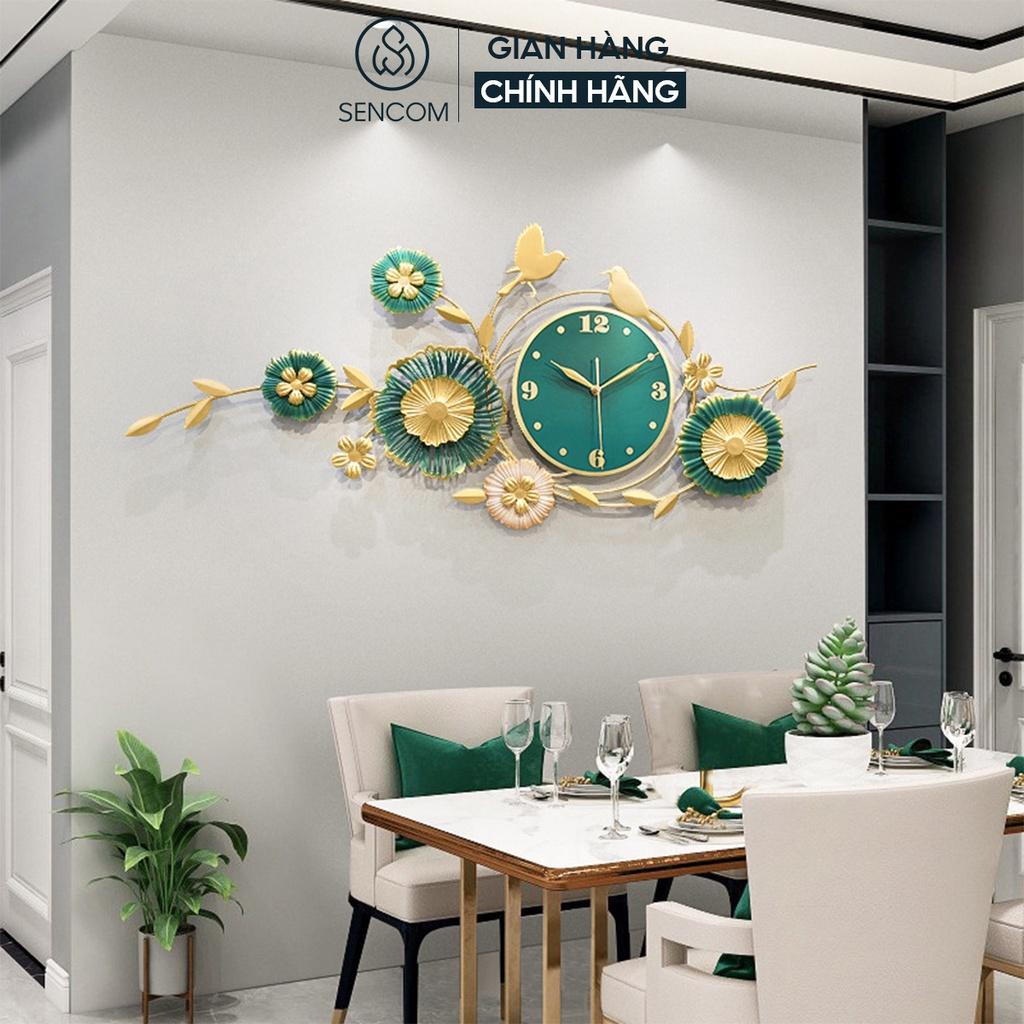 Đồng hồ treo tường nghệ thuật SENCOM thiết kế phong cách Bắc Âu decor trang trí nhà cửa mã 2907- Hàng chính hãng