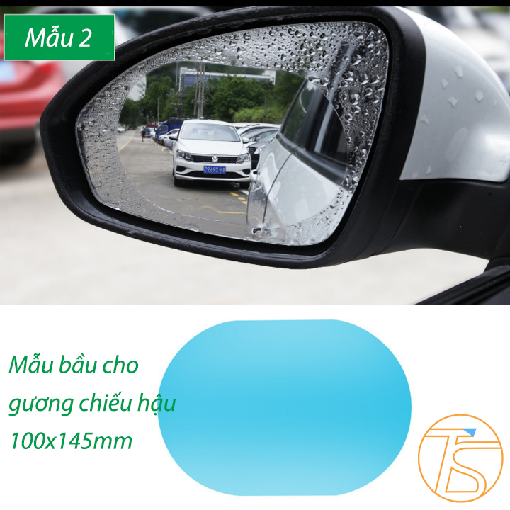 Combo 2 Miếng Dán Chống Nước Mưa, Sương Mù Gương Chiếu Hậu, Cửa Kính Ô Tô