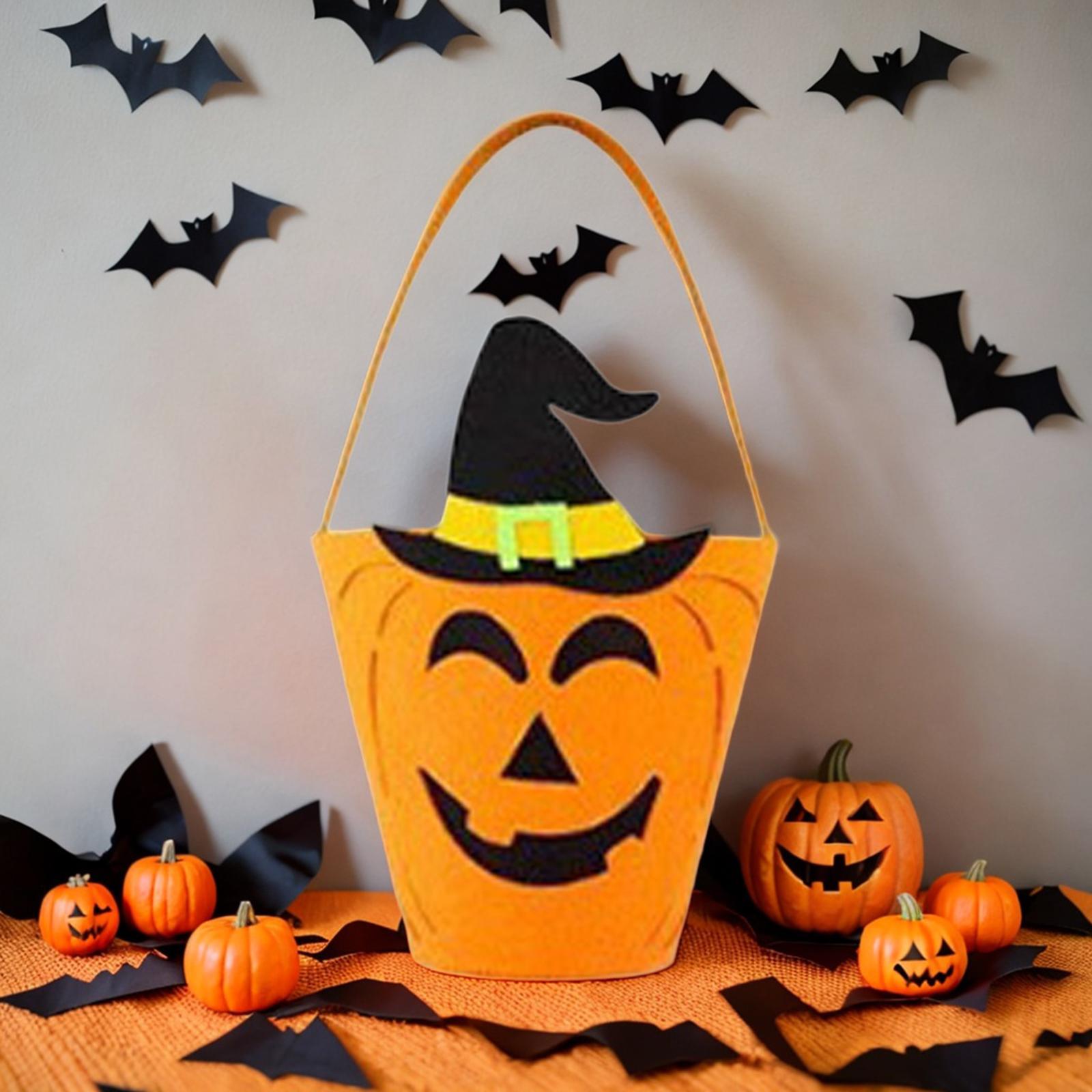 Halloween Tote Bucket Reusable Children Gift Bag Party Favors Halloween Bags