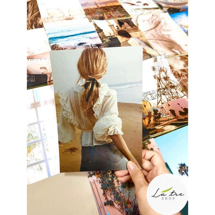 Set 24 hình Wall Collection Sticker dán tường trang trí decor phòng ngủ instargram - theme Hồng Hường 1303