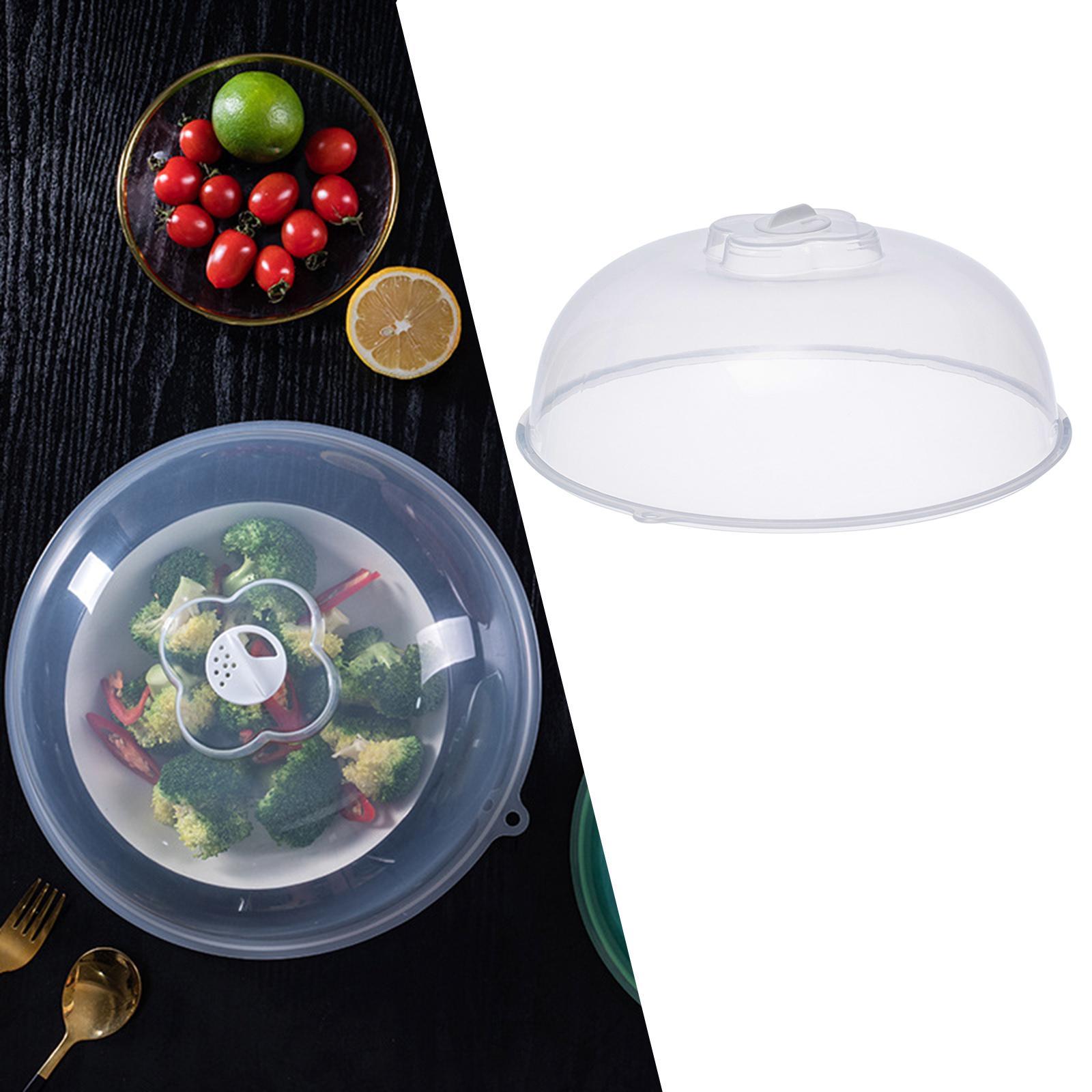 Microwave Splatter Cover lid with Steam Vent for Trays Kitchen Freezer