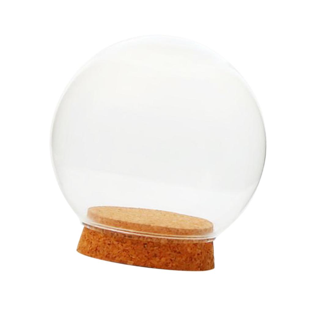 3x Glass Spherical Cover Landscape Terrarium Container Lid Vase Bottle 12cm