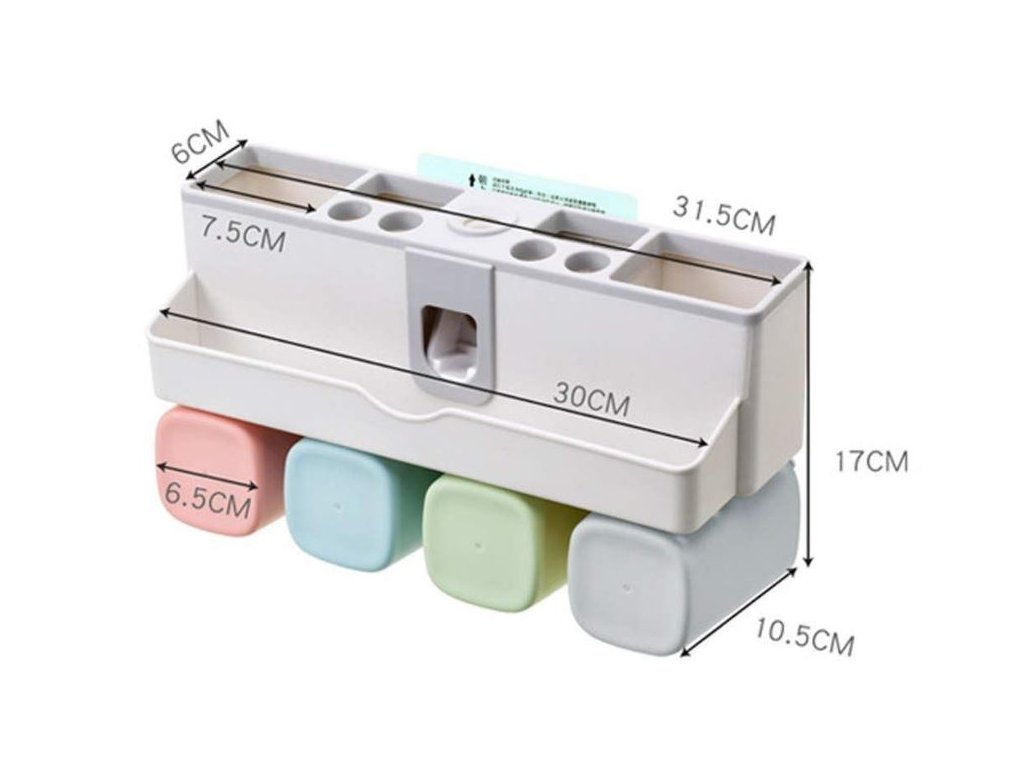 Kệ Nhả Kem Đánh Răng PEAFLO Tự Động Thông Minh và Để Đồ Dùng