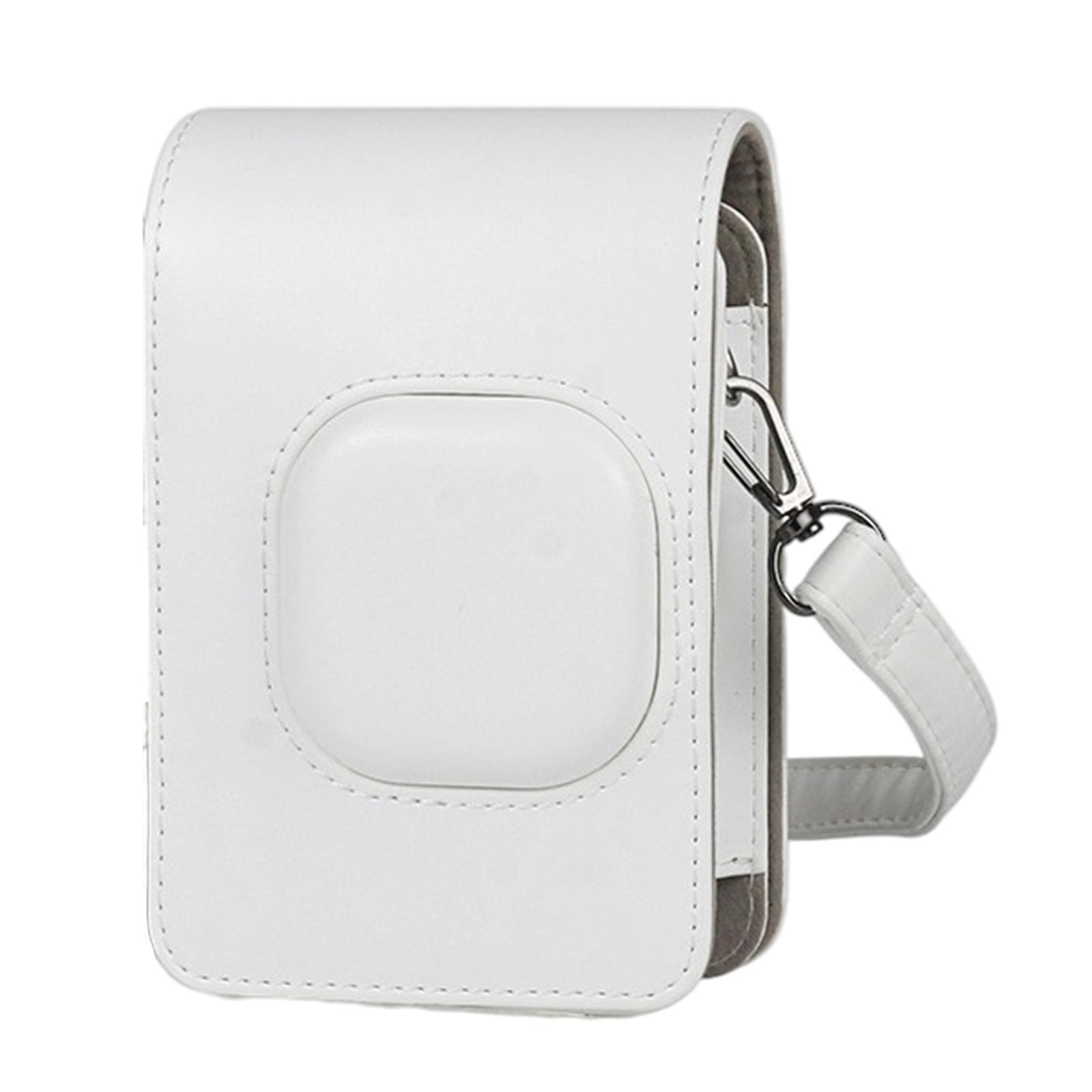 Instant Camera Case Bag for Mini with Detachable Strap White