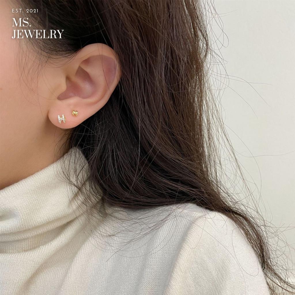 Khuyên Tai Bạc S925 HM Đính Đá Cubic Zirconia KS02