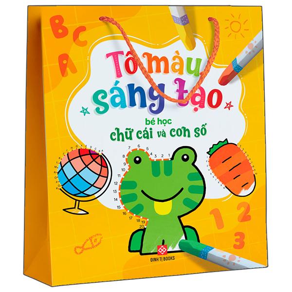 Sách - Bộ Sách Tô Màu Sáng Tạo - Bé Học Chữ Cái Và Con Số (Túi 5 Tập)