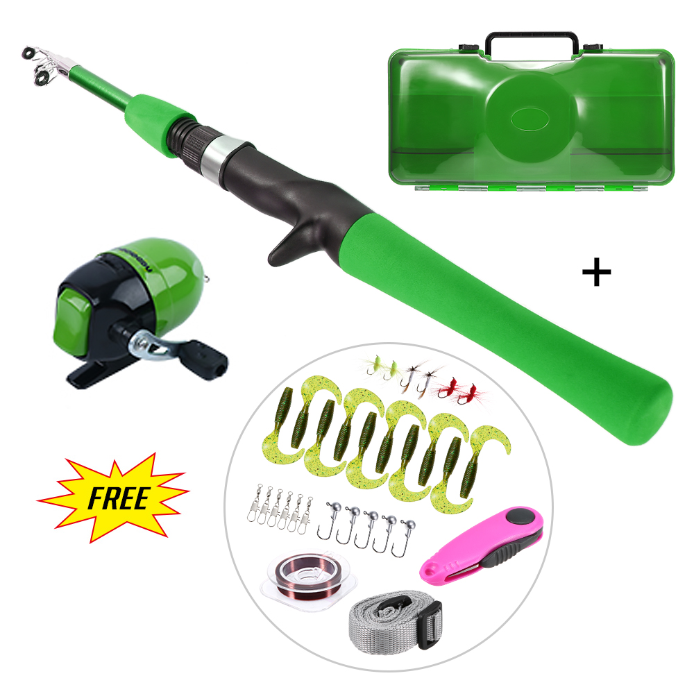 Combo cần câu và cuộn 1,2M cho trẻ em bằng nhựa chất lượng cao