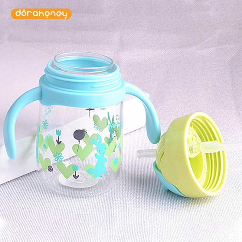 Trẻ Sơ Sinh Học Tập Uống Cho Bé Sippy Cup Con Nước Tay Cầm Chén Ăn Chống Nghẹn Ngào Chống Rò Rỉ Trẻ Em Nước Dễ Thương chai