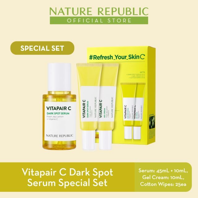 Bộ Kem Trắng Da Mờ Thâm Hàn Quốc Nature Republic Vitapair C Dark Spot Serum Special Set