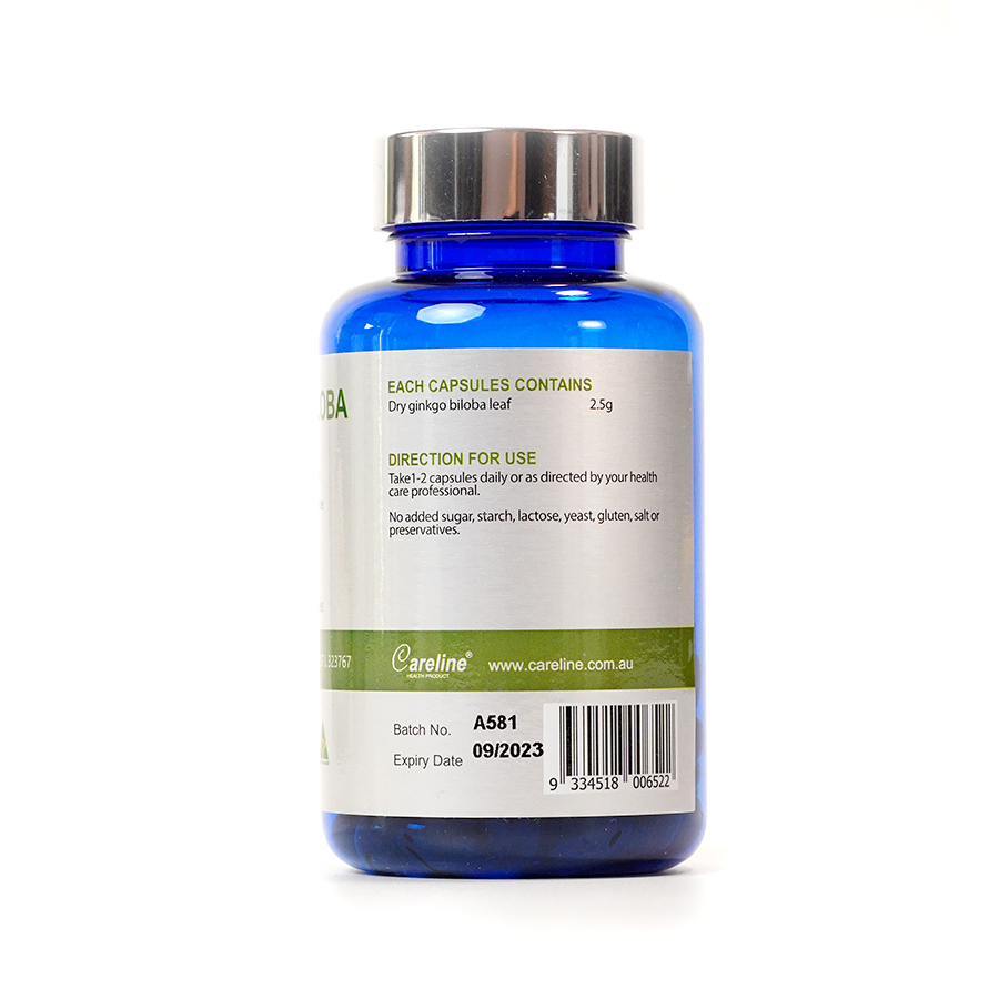 Viên uống Careline Ginkgo Biloba 2500mg cải thiện trí não Hộp 60v