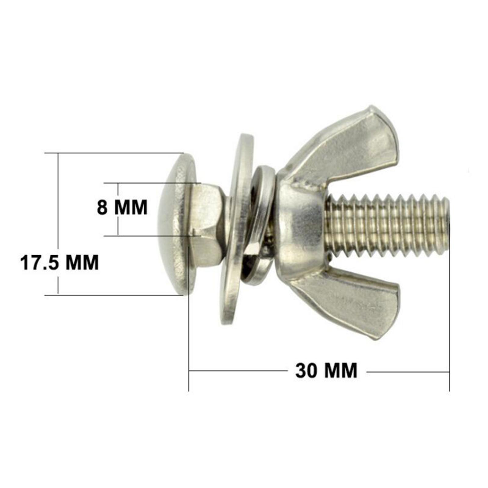 2Pcs Tech Diving Butterfly Screw Bolts Fit for Backplate
