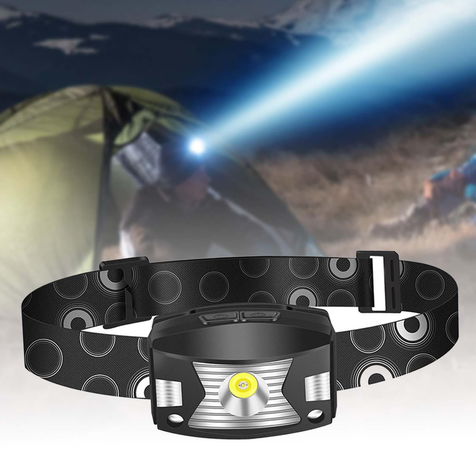 Head Lights Adjustable Head Torch Headlight Flashlight Light Rechargeable Head Modes for Adults Jogging Kids Fishing Biking