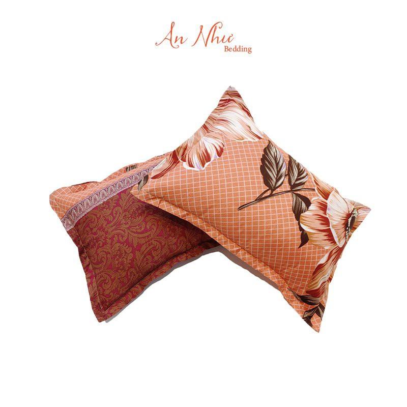 Vỏ gối nằm 45x65 vỏ gối, bao gối cotton poly hoa lá đẹp