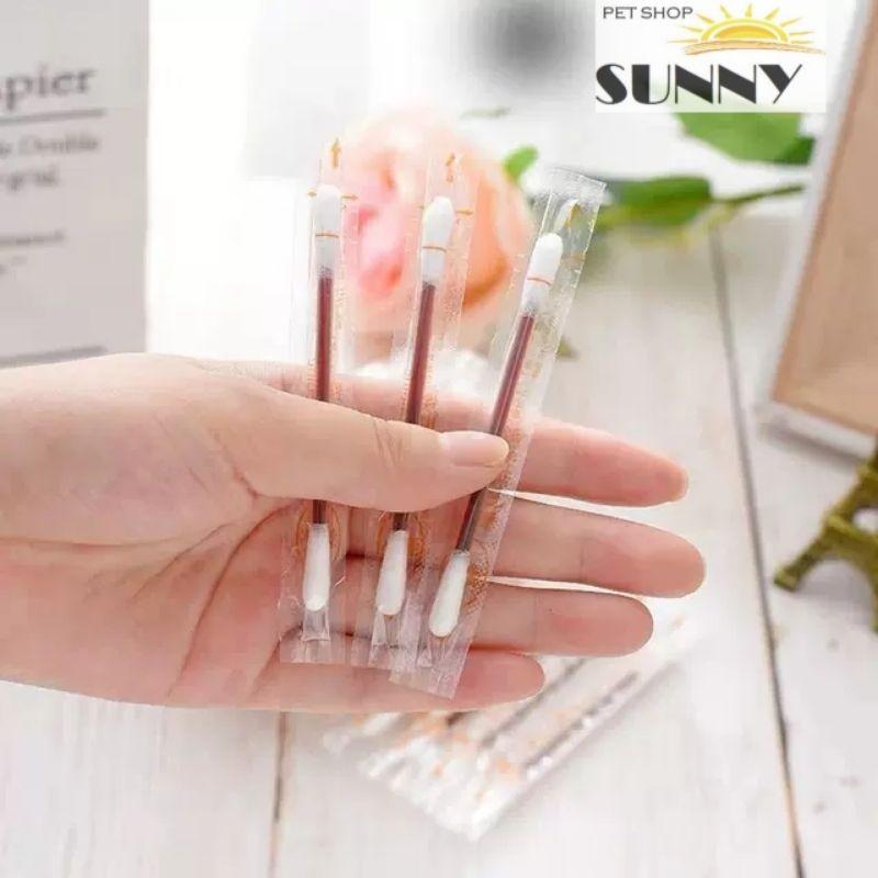 Tăm bông tẩm cồn sát trùng vết thương hamster, sóc, thỏ, bọ