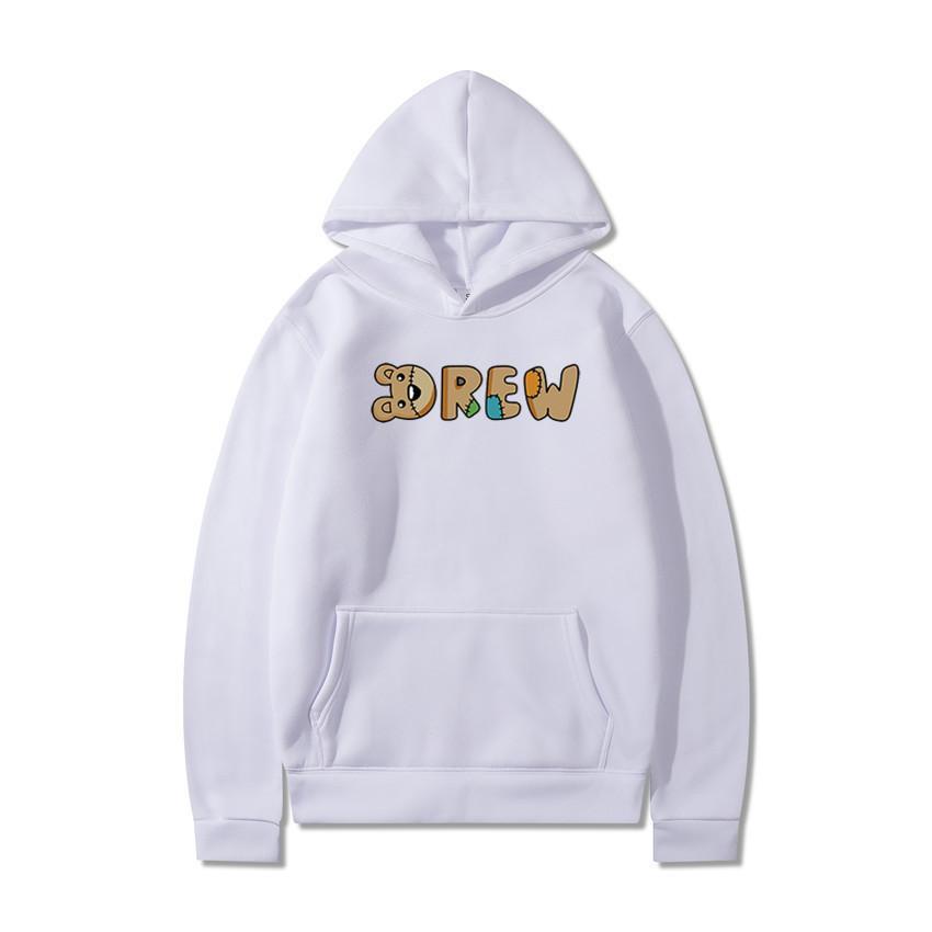 Áo Hoodie nỉ họa tiết DREW ngộ nghĩnh áo thu đông chui đầu Nam Nữ