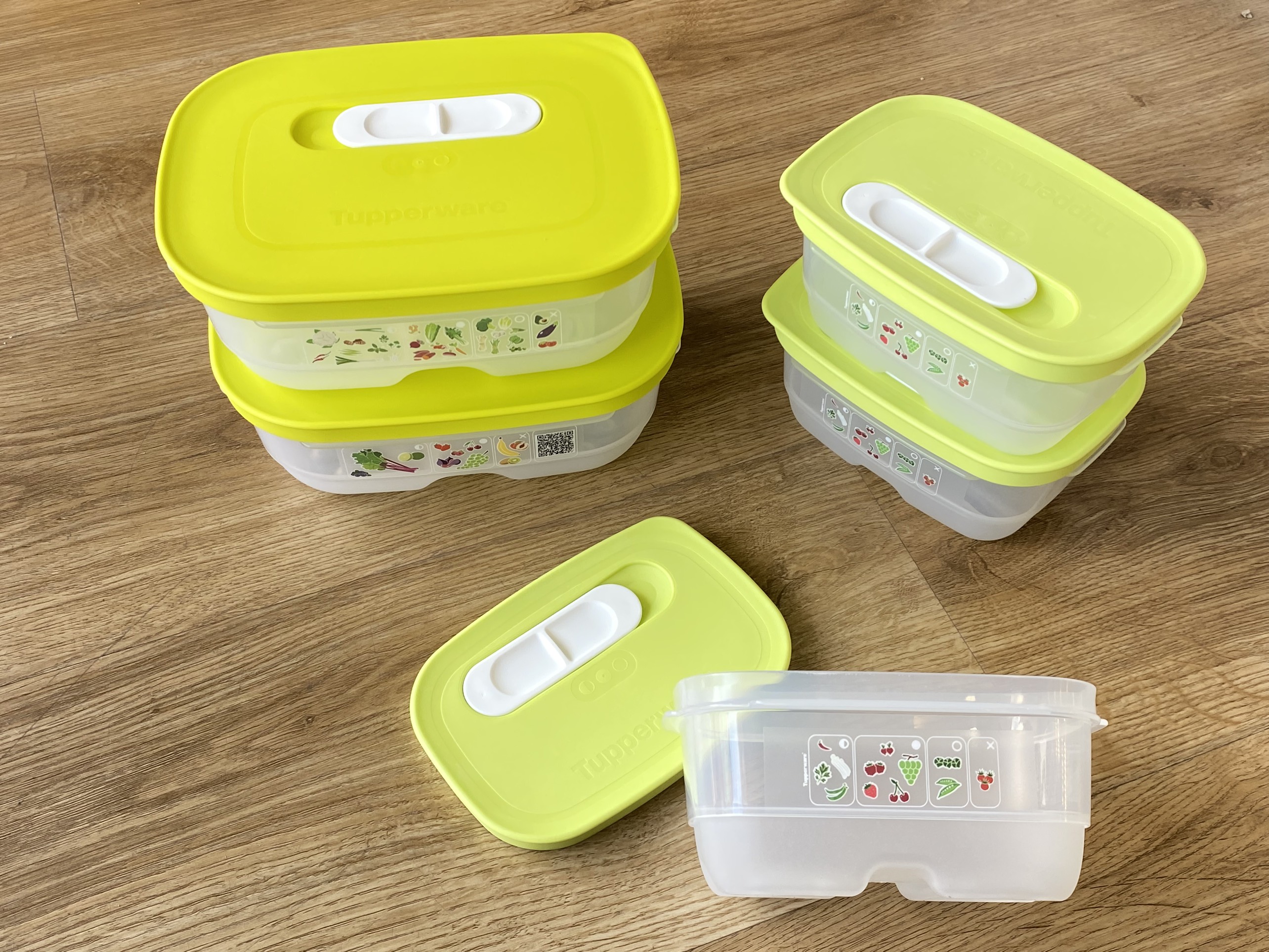 Bộ Hộp Tupperware Trữ Mát Có Nút Hô Hấp Ventsmart Five Star (05 Hộp) - Nữ Hoàng Ngăn Mát