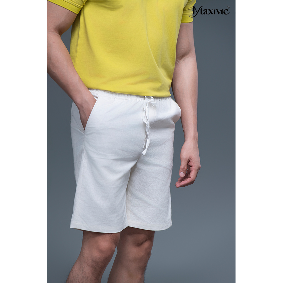 Quần nam linen trắng ngắn