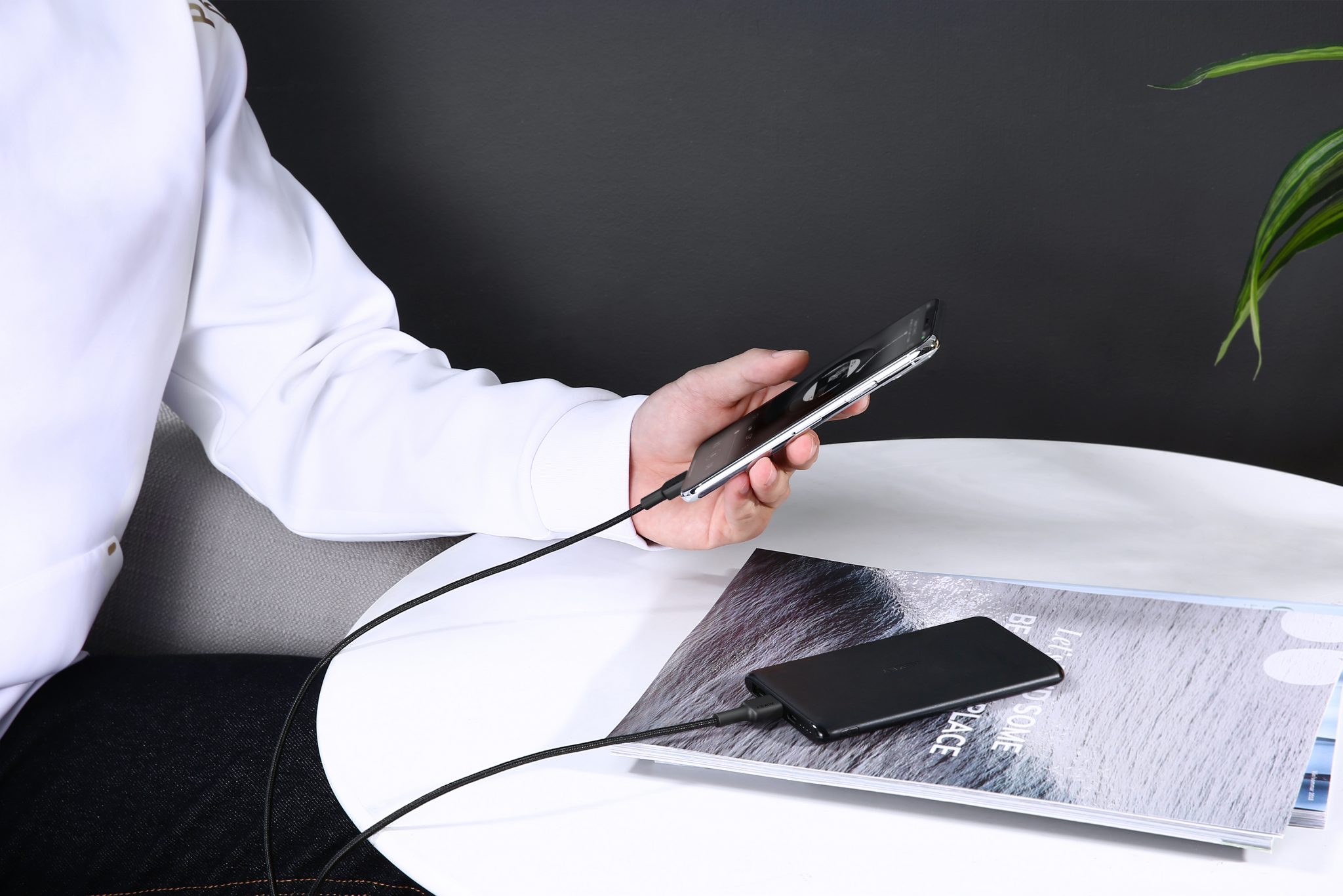 Hàng chính hãng- Bộ Cáp và Củ sạc cho Iphone hiệu Aukey 20W TypeC to Lightning , MFI dài 1m