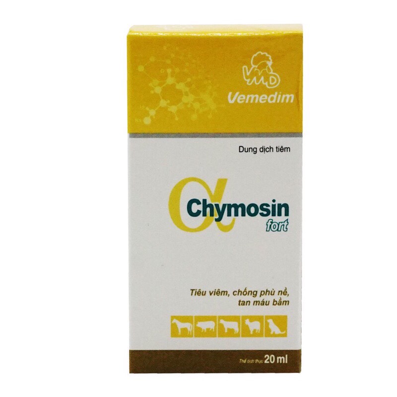 Thuốc thú y Chymosin fort 20 ml dùng cho chó, mèo, gia súc, gia cầm