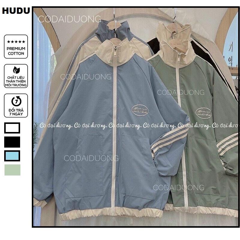 Áo Khoác Dù Gió Nam Nữ Kiểu Bomber Form Rộng , Áo Khoác Gió Unisex Vải Mịn