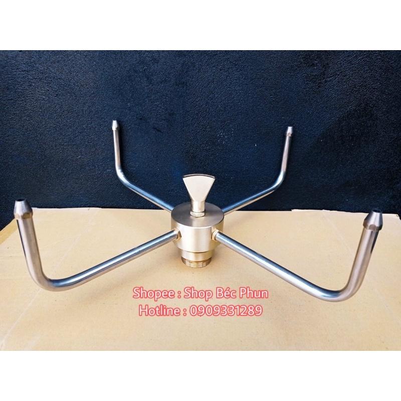 Béc phun xoay 4 tia + cánh quạt Đài Loan phi 49