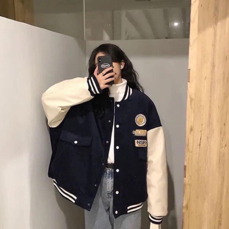 Áo Khoác Bomber Nhung Số 9 Chất Mịn Đẹp Freesize Nam Nữ Unisex