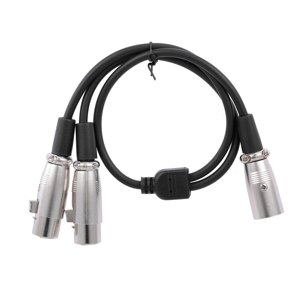 Cáp XLR 1 Male to 2 Female Bộ khuếch đại và Bảng điều khiển âm thanh 50cm