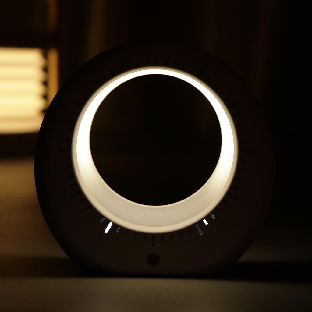LED Luna Moon Clock Lamp Night Light Touch Control USB Charge