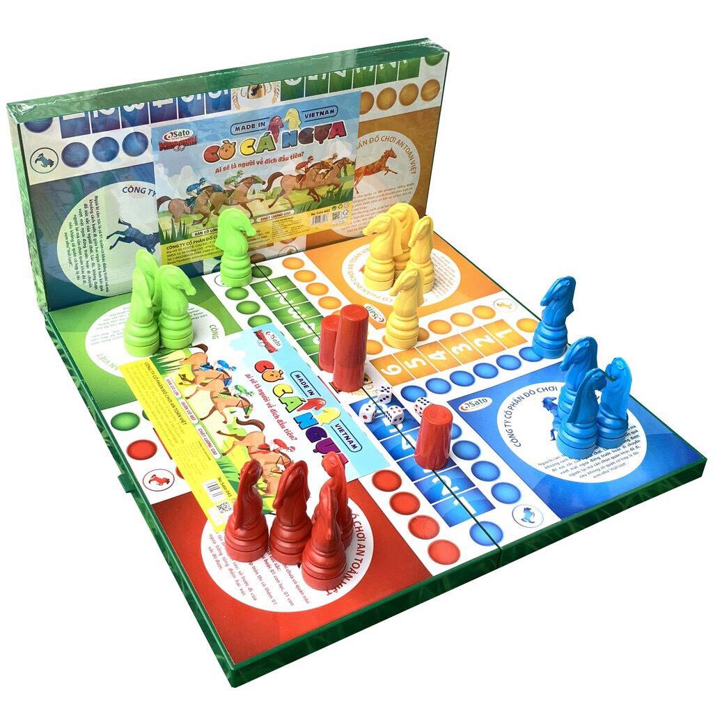 Đồ Chơi Board Game Gia Đình Vui Nhộn, Bộ Cờ Cá Ngựa Loại Lớn Hàng Việt Nam