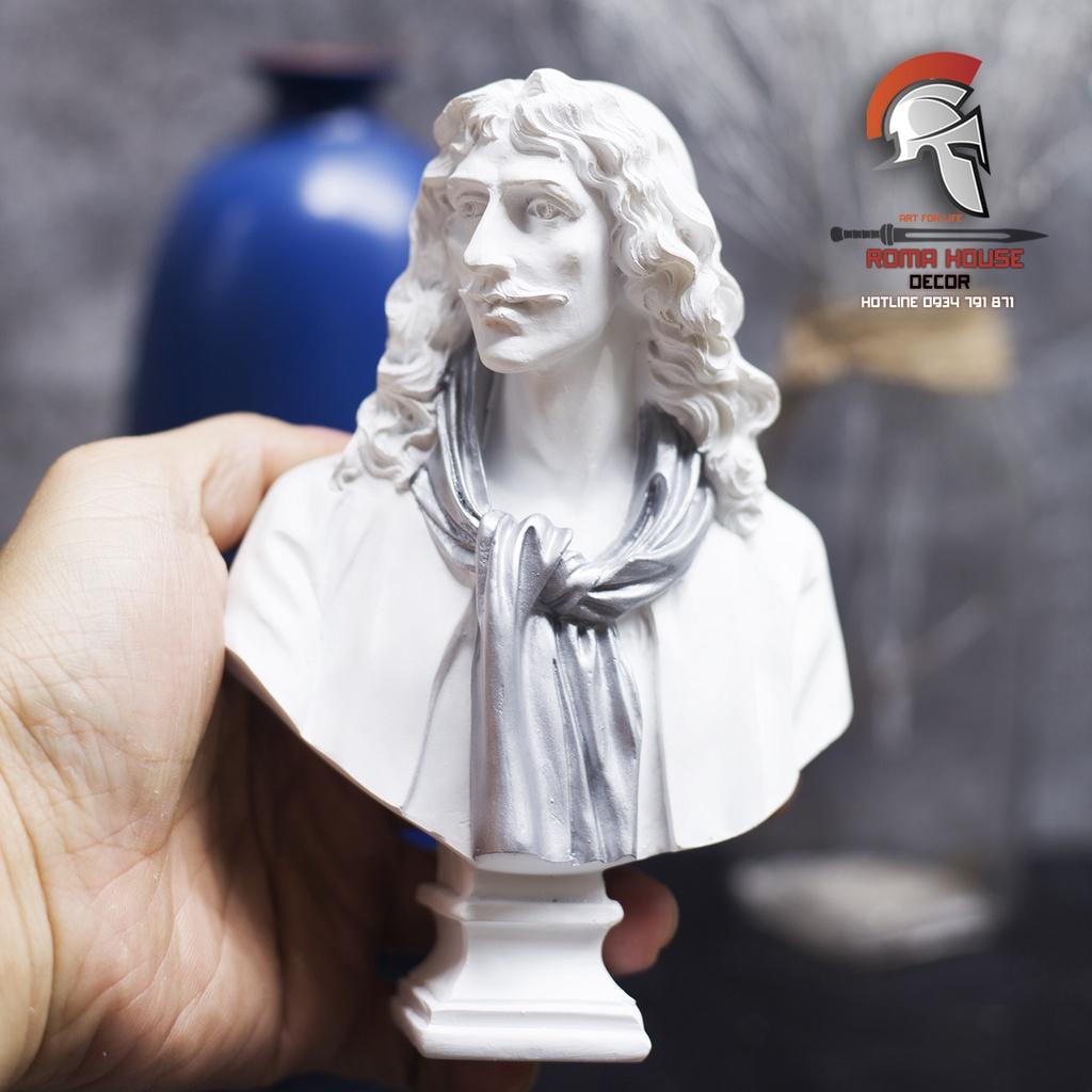 Tượng bán thân Molière cao 15 cm decor trang trí nhà cửa